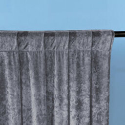 Neel Blue 3X3M Crushed Velvet Backdrop, Photography Background Blackout Curtain - Dark Silver - thumbnail 3