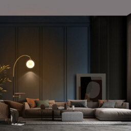 Darphe 147Cm Curved Glass Lampshade Floor Lamp With Wooden Tray,  Living Room And Bedroom Floor Lamp - thumbnail 7