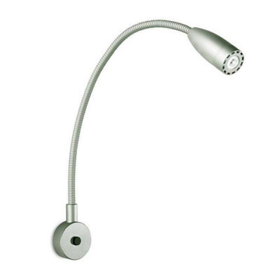 Luminosa Lighting Luminosa Bed Led 1 Light Indoor Adjustable Wall Bed Light Reading Lamp Grey