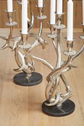 Orsina 3 Candles Antler Candelabra Holder, Candle Holder For Dining Table, 3 Candle Holder Centrepiece - thumbnail 2