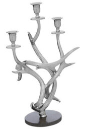 Orsina 3 Candles Antler Candelabra Holder, Candle Holder For Dining Table, 3 Candle Holder Centrepiece