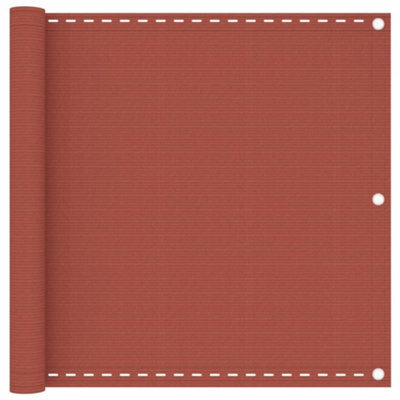 Berkfield Balcony Screen Terracotta 90X300 Cm Hdpe - image 1