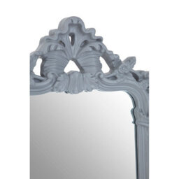 Orsina Grey Wall Mirror With Decorative Crest,rectangular Wall Mirror With Rounded Shoulders,modern Hallway Mirror - thumbnail 3