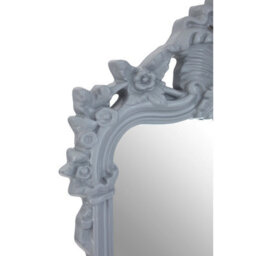 Orsina Grey Wall Mirror With Decorative Crest,rectangular Wall Mirror With Rounded Shoulders,modern Hallway Mirror - thumbnail 5