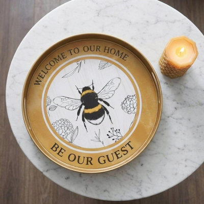Garden Greatness Welcome To Our Home Bee Tray Decor - image 1