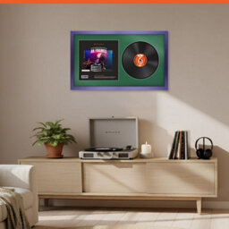 "30X17"" Purple Modern Vinyl Record Frame With Emerald Mount For 12 Inch Lp Album Cover & Disc - Ak Frames" - thumbnail 8