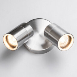 Litecraft Kenn Stainless Steel 2 Lamp Adjustable Outdoor Wall Light - thumbnail 3