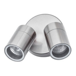 Litecraft Kenn Stainless Steel 2 Lamp Adjustable Outdoor Wall Light - thumbnail 2