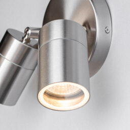 Litecraft Kenn Stainless Steel 2 Lamp Adjustable Outdoor Wall Light - thumbnail 5