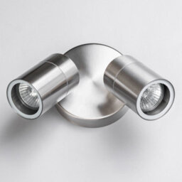 Litecraft Kenn Stainless Steel 2 Lamp Adjustable Outdoor Wall Light - thumbnail 4