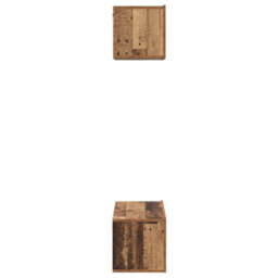 Berkfield Modern Tv Cabinet Set 2 Pcs Old Wood 80 X 30 X 30 Cm Engineered Wood - thumbnail 8