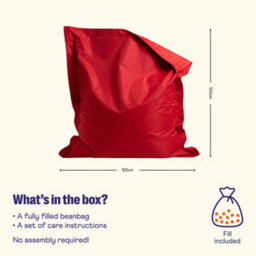 Icon Kids Giant Indoor Outdoor Floor Cushion Red - thumbnail 6