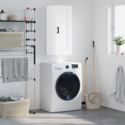Berkfield Wall Mounted Cabinet White 34.5X34X90 Cm Engineered Wood