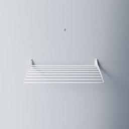 2X Foxydry Fold 80, Steel And Aluminium Folding Up Wall Mounted Clothes Rack, 80X9X50 Cm White 2 Pieces - thumbnail 3