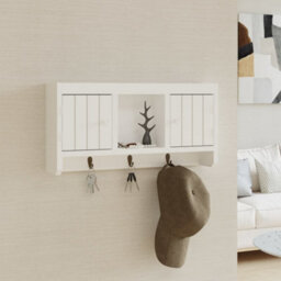 Walplus Key Cabinet White 40X8.5X20 Cm Engineered Wood&steel