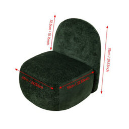 Thehotsale Modern Green Chenille Upholstered Lounge Chair - thumbnail 4