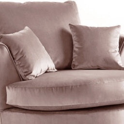 Furnishings For Less UK Brooklyn Plush Velvet Fabric Swivel Chair 360 Rotation Foam Pink - thumbnail 2