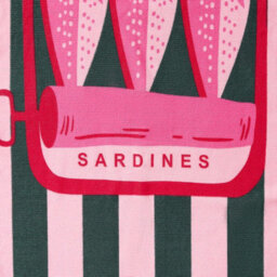 Ohs Sardine Print Beach Towel Bath Travel Quick Dry Microfibre Absorbent - thumbnail 5