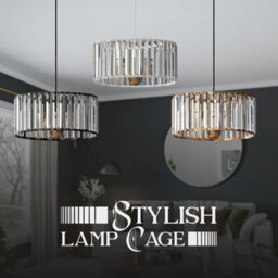 Ledsone Modern Crystal Glass Shade Mini Chandelier Pendant Light, Drum Shape E27 Ceiling Hanging Light White With Bulb,20Cm - thumbnail 4