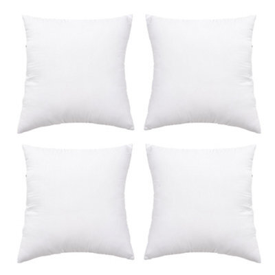 Living And Home White 50Cmw 4Pcs Polyester Pillow Inserts - image 1
