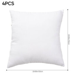 Living And Home White 50Cmw 4Pcs Polyester Pillow Inserts - thumbnail 7