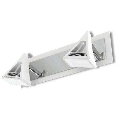Luminosa Lighting Luminosa Filippo Linear Spot Light 2 Light Led 10W 3000K, 900Lm, Matt White/polished Chrome, 3Yrs Warranty - image 1