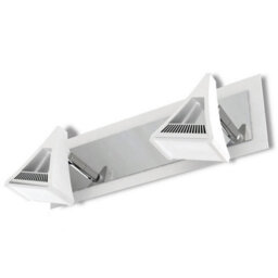 Luminosa Lighting Luminosa Filippo Linear Spot Light 2 Light Led 10W 3000K, 900Lm, Matt White/polished Chrome, 3Yrs Warranty