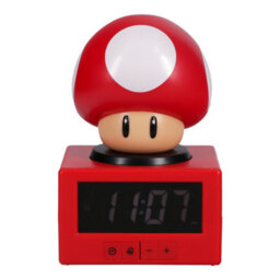 Super Mario Super Mushroom Icon Alarm Clock With Night Light, Officially Licensed Nintendo, Paladone - thumbnail 5