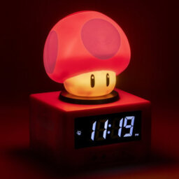 Super Mario Super Mushroom Icon Alarm Clock With Night Light, Officially Licensed Nintendo, Paladone - thumbnail 6