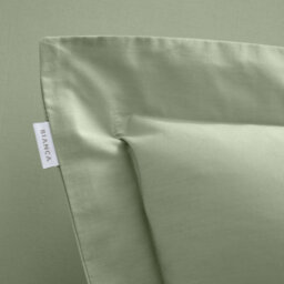Bianca Fine Linens 200 Thread Count Cotton Percale Oxford 50X75Cm + Border Pack Of 2 Pillow Cases With Envelope Closure Sage Green - thumbnail 3