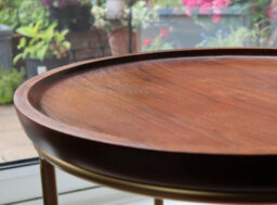Aspect Furniture Delphyne Wooden Round Nest Of Tables With Metal Legs - thumbnail 4