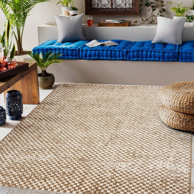 RugsX Flat 48955265 Sisal Carpet Geometric - Natural Beige Straw Color, String 120X170 Cm - image 1