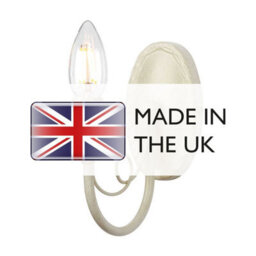 Luminosa Lighting Elstead Minster 1 Light Indoor Candle Wall Light Gold, Ivory, E14 - thumbnail 4