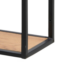 Furniture To Go Seaford Black Metal Wide Wall Shelf With 3 Additional Oak Shelves - thumbnail 6