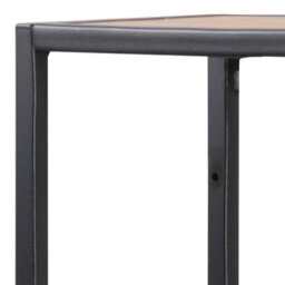 Furniture To Go Seaford Black Metal Wide Wall Shelf With 3 Additional Oak Shelves - thumbnail 5