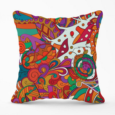 Warren Reed Designer Mehndi Design Outdoor Cushion 45Cm X 45Cm - image 1