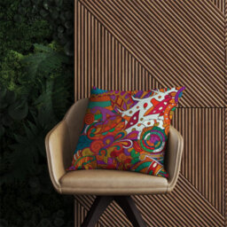Warren Reed Designer Mehndi Design Outdoor Cushion 45Cm X 45Cm - thumbnail 2