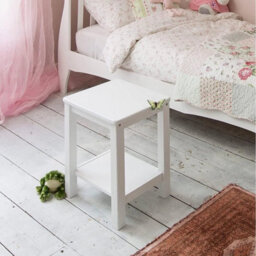 Bedside Table White Mdf Wooden Small Nightstand Storage Shelf Living Room - thumbnail 6
