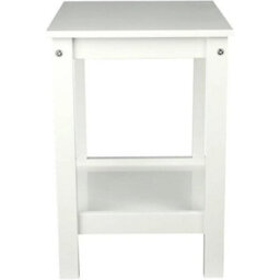 Bedside Table White Mdf Wooden Small Nightstand Storage Shelf Living Room - thumbnail 3