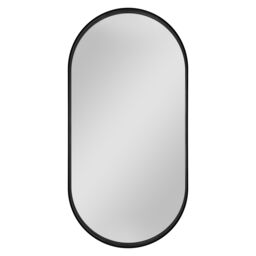GoodHome Tisa Black Oval Wall-Mounted Bathroom Mirror (H)80Cm (W)40Cm - thumbnail 2