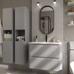 GoodHome Tisa Black Oval Wall-Mounted Bathroom Mirror (H)80Cm (W)40Cm - thumbnail 8