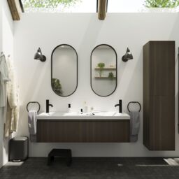 GoodHome Tisa Black Oval Wall-Mounted Bathroom Mirror (H)80Cm (W)40Cm - thumbnail 7