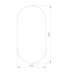 GoodHome Tisa Black Oval Wall-Mounted Bathroom Mirror (H)80Cm (W)40Cm - thumbnail 6