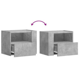 Berkfield Wall-Mounted Bedside Cabinets 2 Pcs Concrete Grey 45X30X35 Cm - thumbnail 9