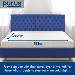 Purus Luxury Superking Size Electric Blanket Fully Fitted Heated Bed Underblanket Polyester Detachable Control 3 Heat Settings - thumbnail 5