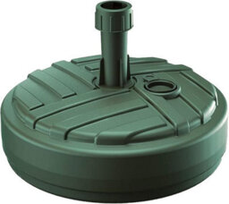 Green Garden Parasol Base By Agritrade - Round Plastic, Fillable With Water Or Sand - thumbnail 1