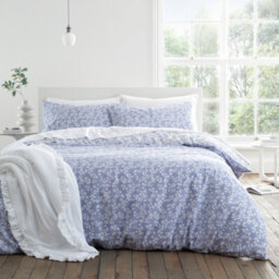 Bianca Bedding Shadow Leaves 200 Thread Count Cotton Reversible King Duvet Cover Set With Pillowcases French Blue