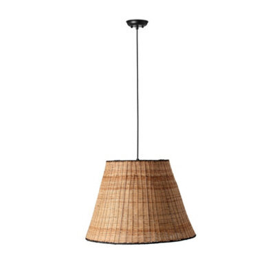 Luminosa Lighting Luminosa Sumba Black, Rattan Dome Pendant Lamp 3000K - image 1