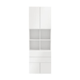 GoodHome Atomia Gloss White Oak Effect Office & Living Storage - thumbnail 1