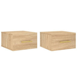 Berkfield Wall-Mounted Bedside Cabinets 2 Pcs Sonoma Oak 35X35X20 Cm - thumbnail 2